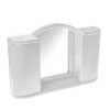 Мини фото Шкаф пластиковый для ванной 59,6*41*10,8 см зеркальный снежно-белый Арго Berossi