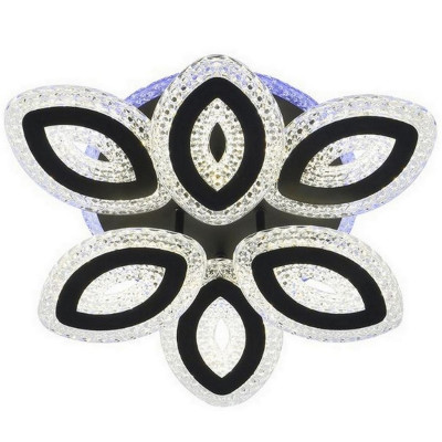 Люстра светодиодная 6 плафонов 50*12см 132Вт 4500LM 25м2 3 цвета прилож пульт черный Baizheng Люстра светодиодная 6 плафонов 50*12см 132Вт 4500LM 25м2 3 цвета прилож пульт черный Baizheng