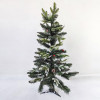 Мини фото №1 Ель искусственная 120 см ПВХ побеги литые снег ягода шишки металл подставка 52 Fex