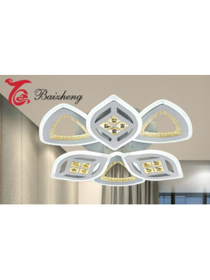 Люстра светодиодная Baizheng 6 плафонов, 3 режима, 30м2, 6000LM, 144Вт, белая 52*12см Люстра светодиодная Baizheng 6 плафонов, 3 режима, 30м2, 6000LM, 144Вт, белая 52*12см