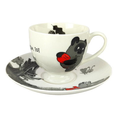 Набор фарфоровый кофейный 2 пр 200 мл под упак Винни Пух Коралл