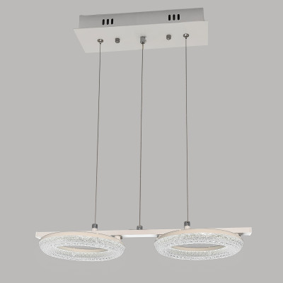 Люстра светодиодная кухонная 2 плафона 45*18*100 см 32Вт 2240 LM 9м2 3 цвета белый Baizheng