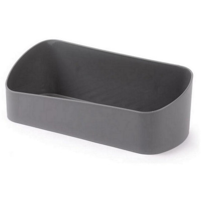 Полка пластиковая для ванной 26х12х9 см на скотче серый Альтернатива