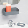 Мини изображение Полка пластиковая для ванной 26х12х9 см на скотче серый Альтернатива