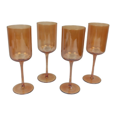 Набор стеклянный бокалов 4 пр 350 мл под упак 6989 Honey Коралл