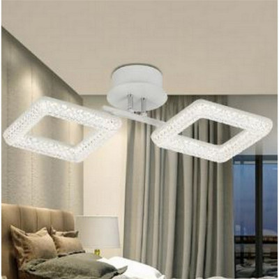 Люстра светодиодная 2 плафона  43*32*14 см 32Вт 3200LM 9м2 3 цвета белый Baizheng