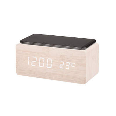 Часы электронные настольные 13,5х7,5х4,5 см led дисплей HS-0110 белый HomeStar