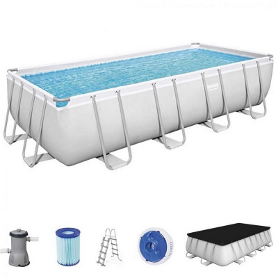 Бассейн каркасный 488*244*122 см 11532 л фильтр-насос лестница тент дозатор Bestway