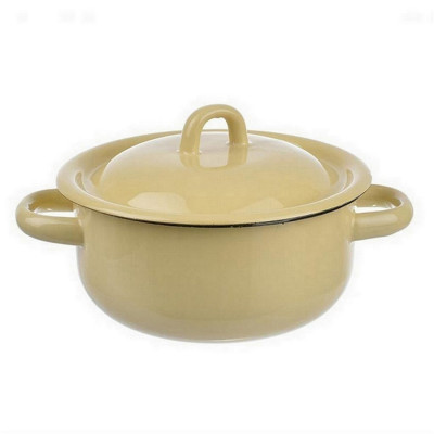 Кастрюля эмалированная 1,5 л петля палевый Стальэмаль Кастрюля эмалированная 1,5 л петля палевый Стальэмаль