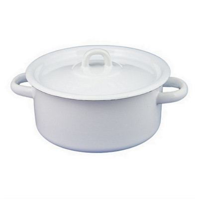 Кастрюля эмалированная 2 л петля светлый Стальэмаль