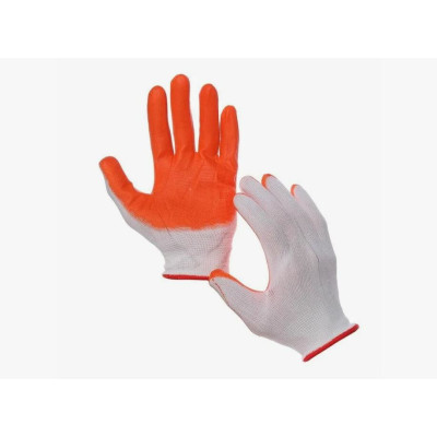 Перчатки нейлоновые облив латекс хаки Люкс В28