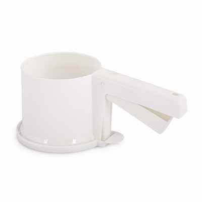 Сито пластиковое 22,3х11,7х9,5 см для муки ручка белый Альтернатива