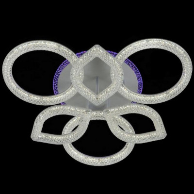 Люстра светодиодная 6 плафонов 66*16 см 144Вт 5400LM 30м2 3 цвета прилож пульт белый Baizheng Люстра светодиодная 6 плафонов 66*16 см 144Вт 5400LM 30м2 3 цвета прилож пульт белый Baizheng