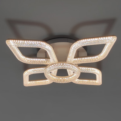 Люстра светодиодная 5 плафонов 65*16см 128Вт 4800LM 25м2 3 цвета прилож пульт белый Baizheng Люстра светодиодная 5 плафонов 65*16см 128Вт 4800LM 25м2 3 цвета прилож пульт белый Baizheng