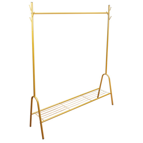 Вешалка металлическая гардеробная 160х68х30 см полка микс Baizheng