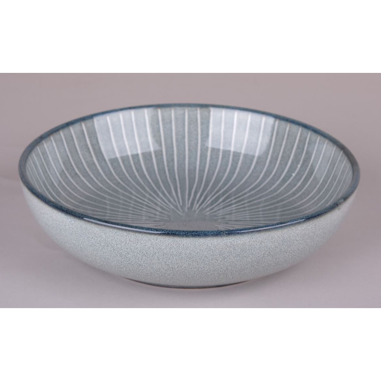 Тарелка фарфоровая суповая 19 см Gray Коралл