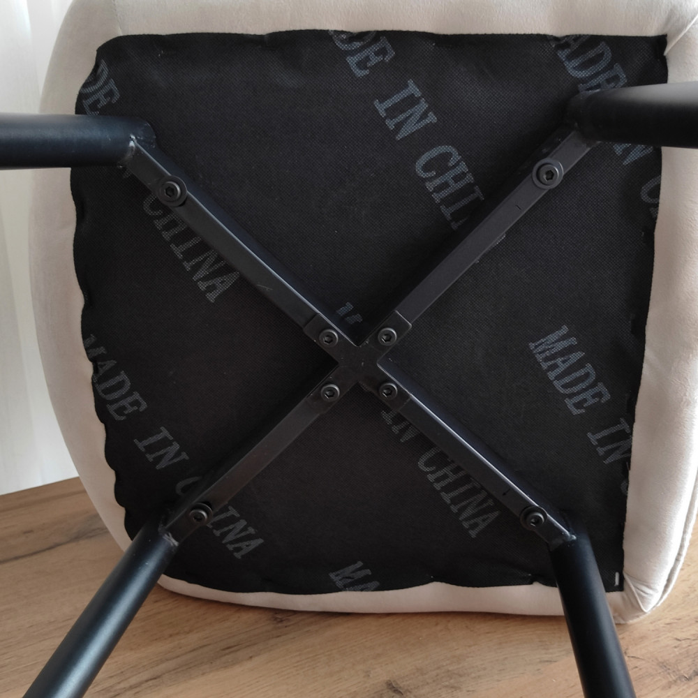 Стул металлический Baizheng 88×40×50 см, текстиль, бежевый, до 150 кг