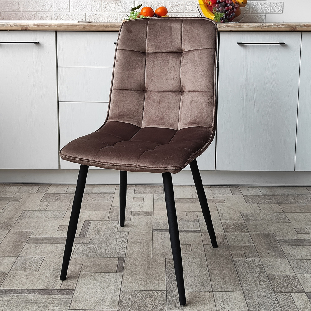 Стул металлический Baizheng 88×40×50 см, текстиль, коричневый до 150 кг