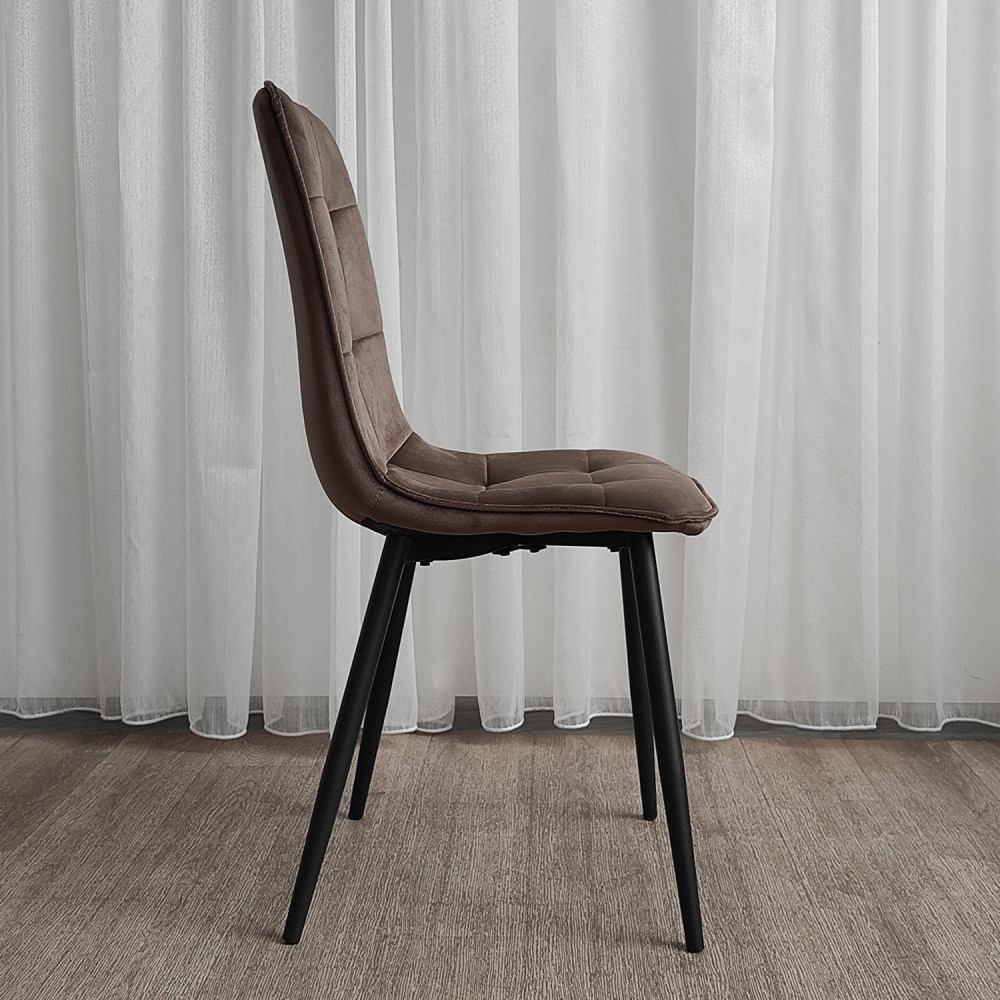Стул металлический Baizheng 88×40×50 см, текстиль, коричневый до 150 кг