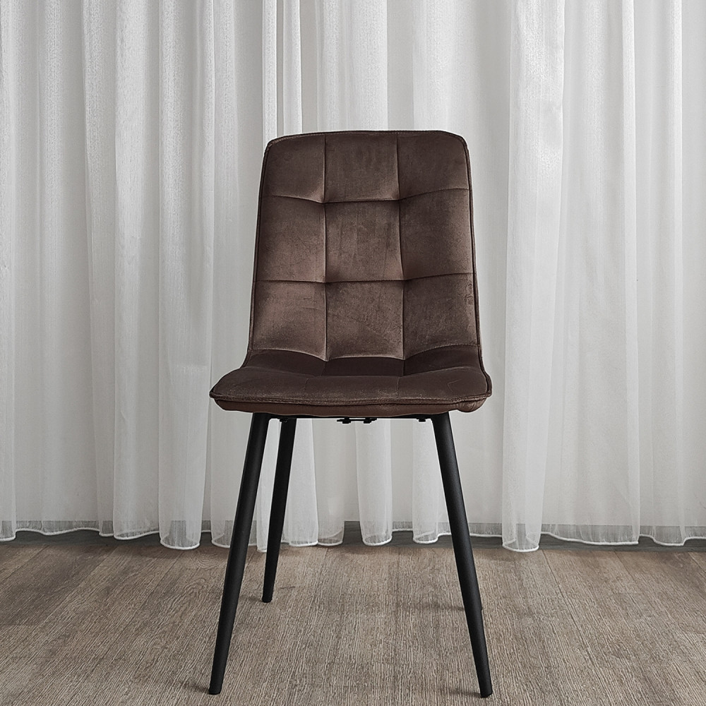 Стул металлический Baizheng 88×40×50 см, текстиль, коричневый до 150 кг