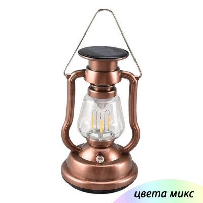 Фонарь кемпинговый 18.4*10.8 см аккумулятор солнечная батарея микс T93 Baizheng