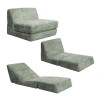 Мини изображение Кресло-трансформер бескаркасное 98*68*70 см ППУ 30D текстиль светло-зеленый Baizheng