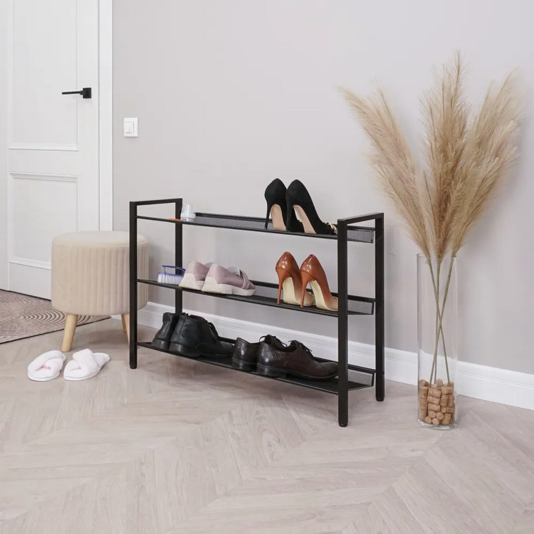 Фото Подставка металлическая для обуви 3-х ярусная 67х27х61 см черный Торонто 23 ЗМИ