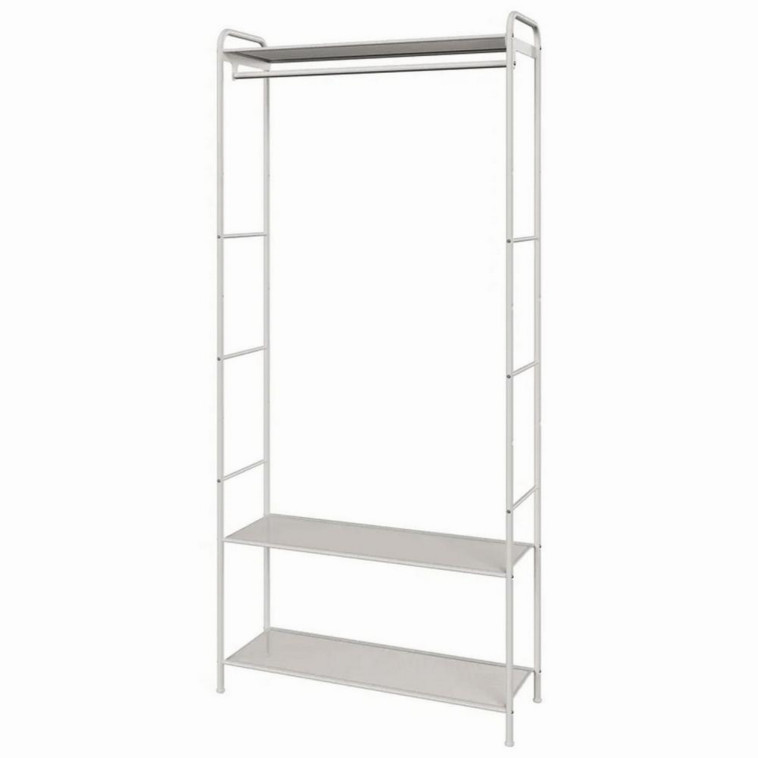 Вешалка металлическая гардеробная 69,5х30х162 см белый Валенсия 22М ЗМИ