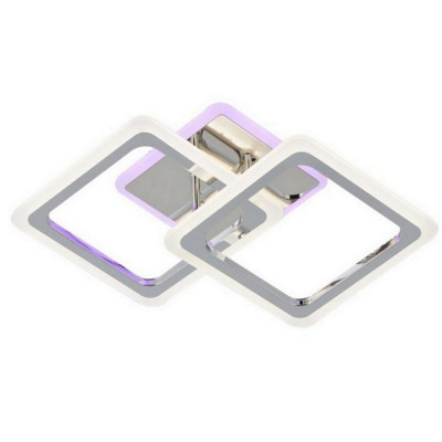 Люстра светодиодная 2 плафона 38,2*38,2*12 см 52Вт 2100 LM 10м2 3 цвета хром Baizheng Люстра светодиодная 2 плафона 38,2*38,2*12 см 52Вт 2100 LM 10м2 3 цвета хром Baizheng