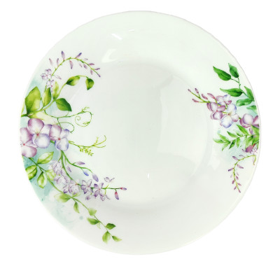 Тарелка стеклокерамическая обеденная 20 см Бамбук Коралл