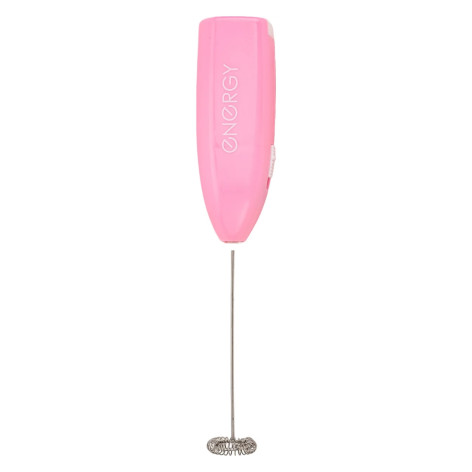 Вспениватель молока на батарейках 26,5 см пласт ручка венчик нержавеющая сталь розовый EN-298 Energy