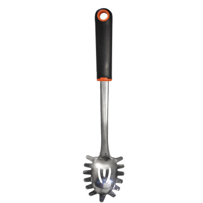 Ложка нержавеющая сталь 31х6,5х4,5 см для спагетти пластиковая ручка черно-оранжевый Baizheng Ложка нержавеющая сталь 31х6,5х4,5 см для спагетти пластиковая ручка черно-оранжевый Baizheng