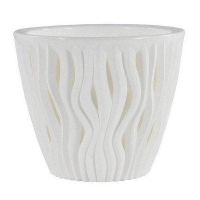 Кашпо пластиковое 1,6 л белый белая вставка Вдохновение Bmc Кашпо пластиковое 1,6 л белый белая вставка Вдохновение Bmc