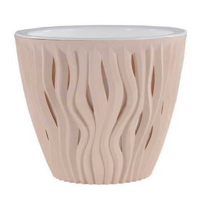 Кашпо пластиковое 1,6 л пудровый белая вставка Вдохновение Bmc Кашпо пластиковое 1,6 л пудровый белая вставка Вдохновение Bmc