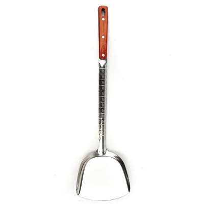 Лопатка нерж сталь 45 см для жарки с дер ручкой Goodmart Лопатка нерж сталь 45 см для жарки с дер ручкой Goodmart