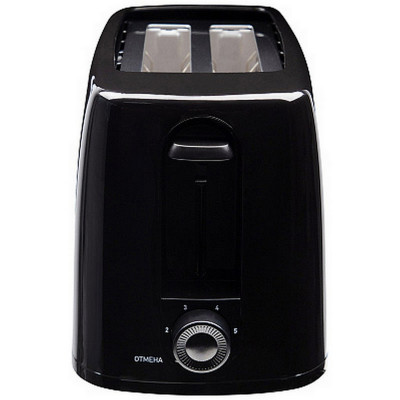 Тостер 650 Вт 2 слота для хлеба 6 режимов поддон кнопка отмены черный HS-1015 HomeStar