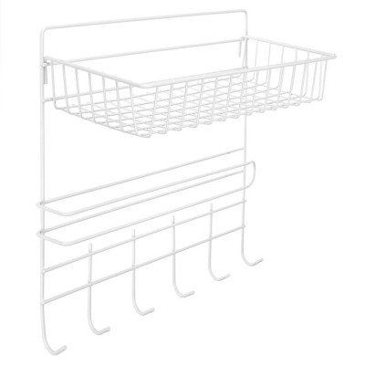 Полка металлическая для кухни подвесная 30*14*29 см белый CY-0144 Baizheng Полка металлическая для кухни подвесная 30*14*29 см белый CY-0144 Baizheng