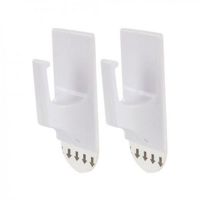 Набор пластиковых крючков 2 шт самоклеящиеся 3,5х6 см нагрузка до 1,5 кг ABS Park