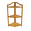Мини фото Этажерка бамбуковая 3-х ярусная 73х31х26 см угловая светлый дуб Baizheng