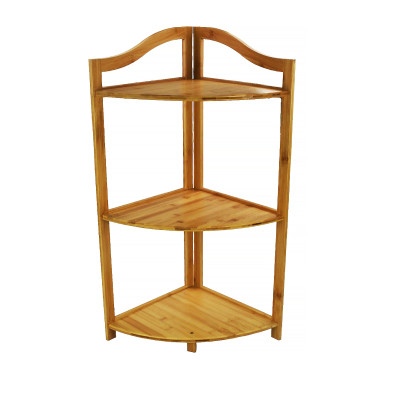 Этажерка бамбуковая 3-х ярусная 73х31х26 см угловая светлый дуб Baizheng Этажерка бамбуковая 3-х ярусная 73х31х26 см угловая светлый дуб Baizheng