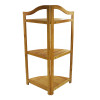 Мини картинка Этажерка бамбуковая 3-х ярусная 73х31х26 см угловая светлый дуб Baizheng
