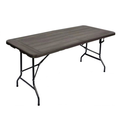 Стол пластиковый складной 180*74*74 см каркас металл коричневый Grower