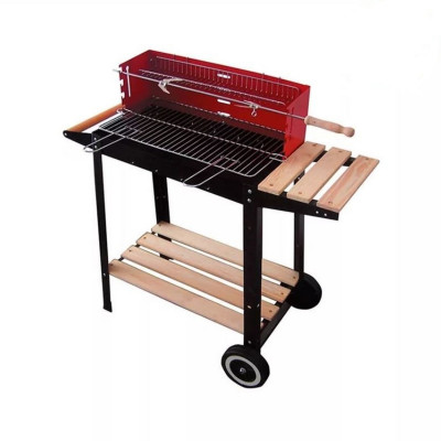 Гриль нерж сталь переносной 83*43*87 см толщина металла 0,8 мм крышка YM-015 Baizheng