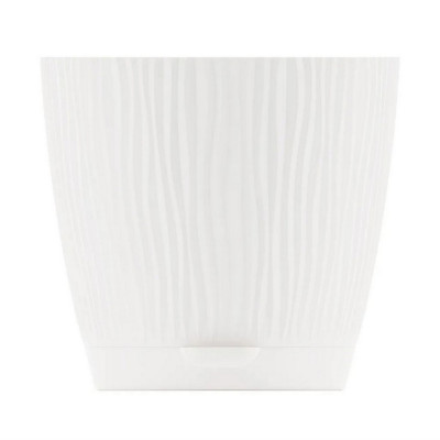 Горшок пластиковый  1,2 л поддон белый Флис Альтернатива