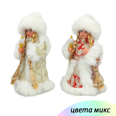 Фигурка новогодняя 30 см микс Рождественская принцесса музыкальная NP-5312 Baizheng