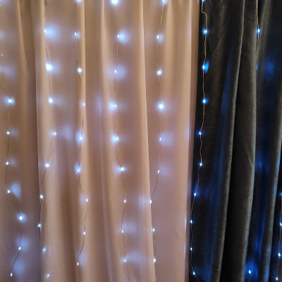 Гирлянда светодиодная 3*2 м 60 led занавес пластик медь разноцветный белый NP-1298 Fex