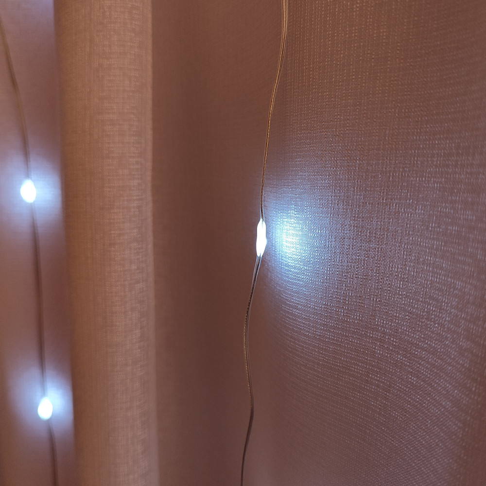 Гирлянда светодиодная 3*2 м 60 led занавес пластик медь разноцветный белый NP-1298 Fex