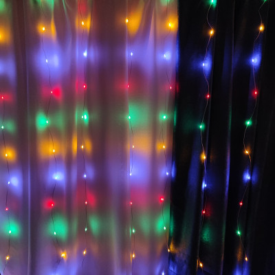 Гирлянда светодиодная 3*2 м 60 led занавес пластик медь мультицвет NP-1299 Fex