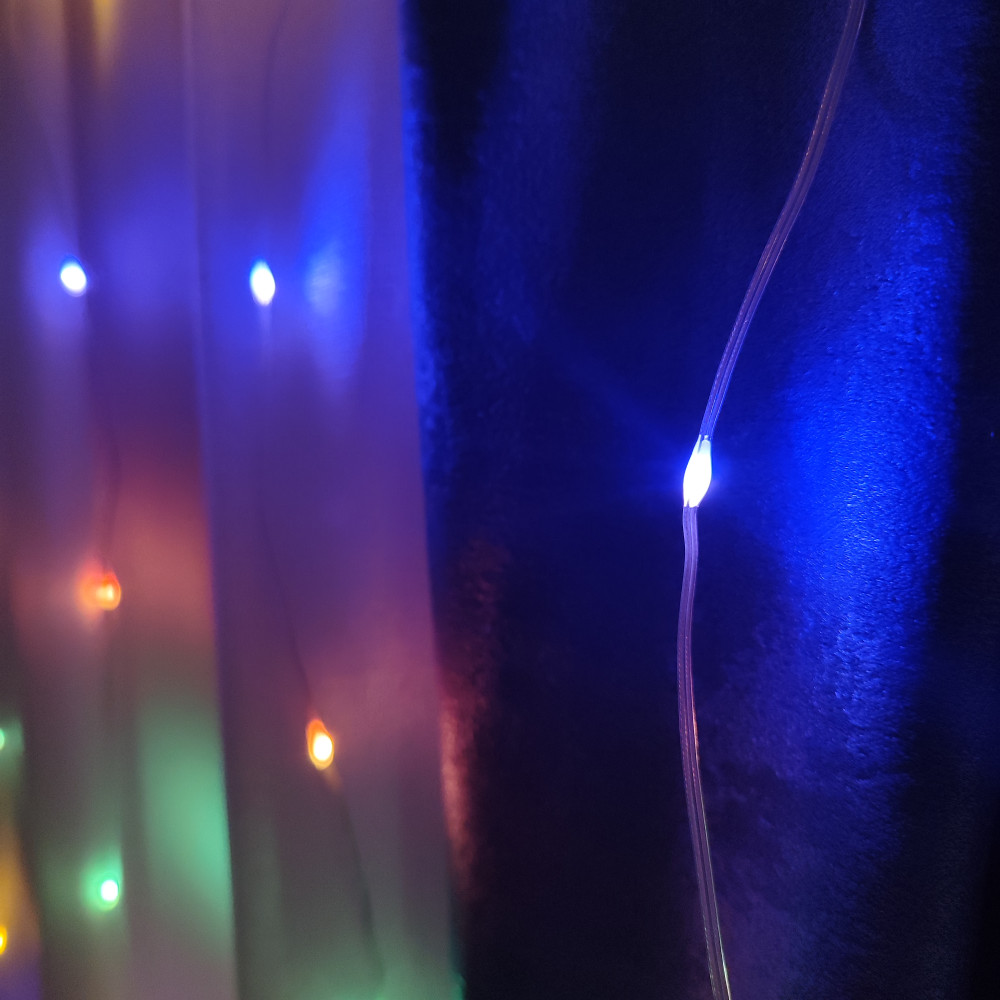 Гирлянда светодиодная 3*2 м 60 led занавес пластик медь мультицвет NP-1299 Fex