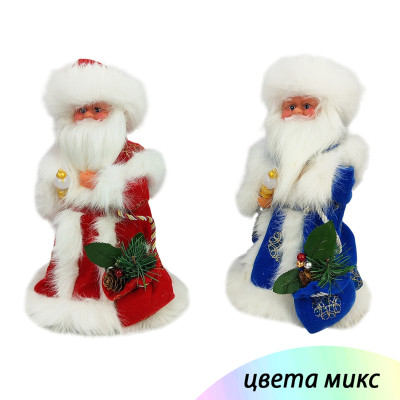 Фигурка новогодняя 30 см микс Дед Мороз музыкальный микс NP-5310 Baizheng